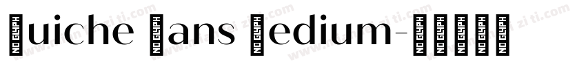 Quiche Sans Medium字体转换